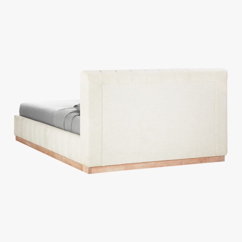 Forte Channeled White Performance Fabric King Bed - image 6 of 14