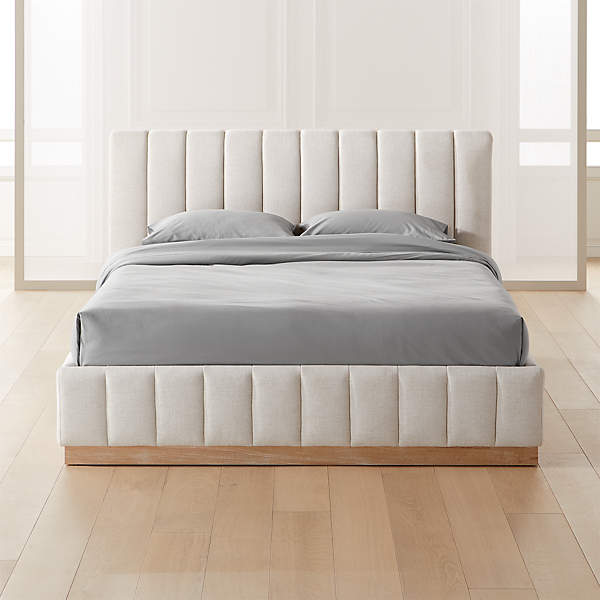 Forte White Queen Bed Reviews Cb2, Queen Bed And Mattress