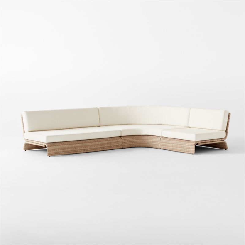 Foss Woven 3-Piece Outdoor Patio Sectional Sofa - image 5 of 9