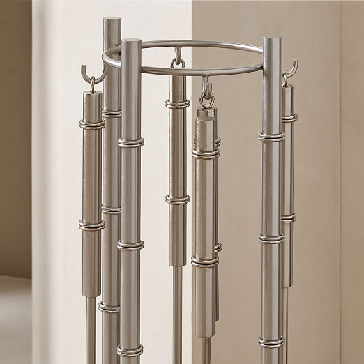 Foundry Silver Iron Fireplace Tools