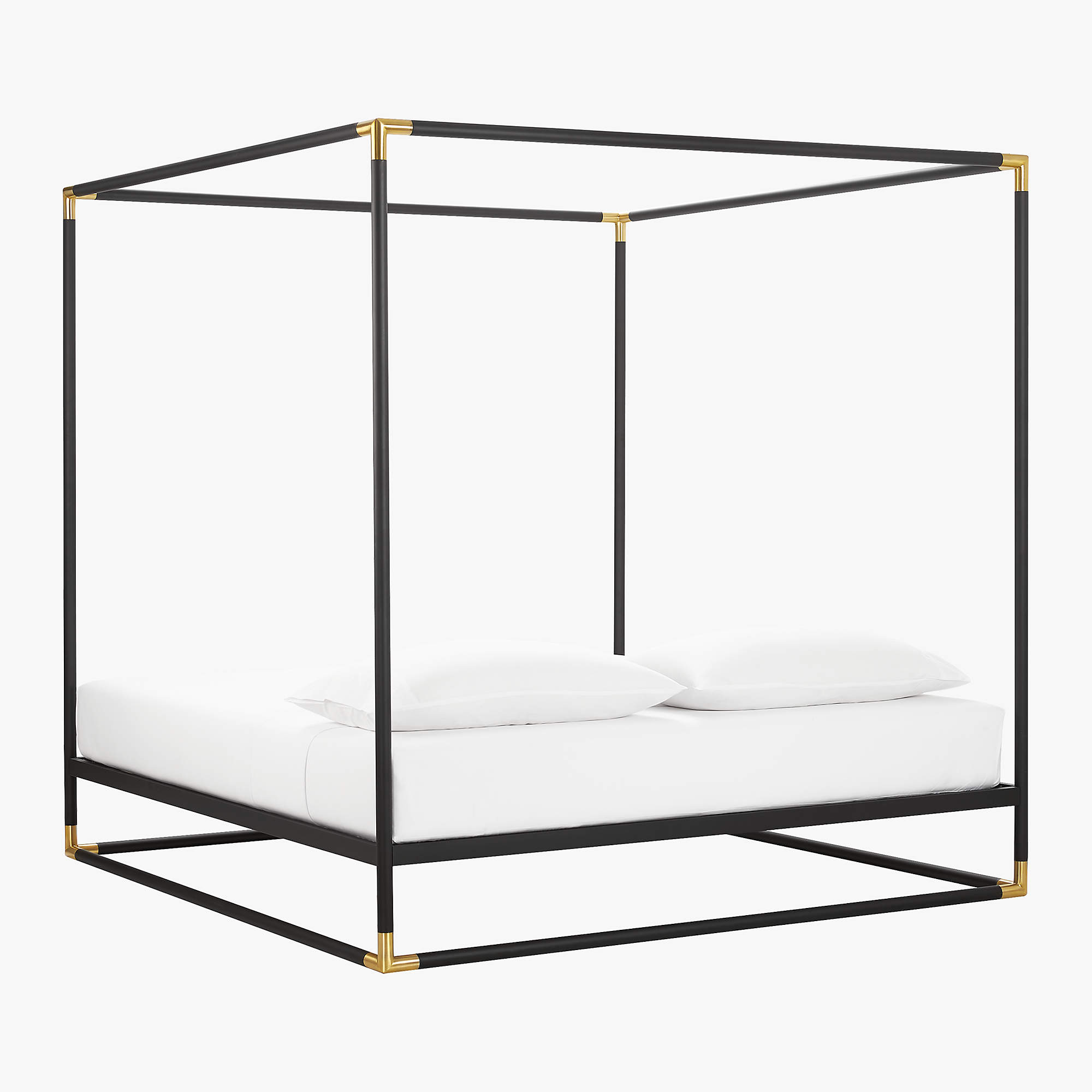 Frame Black Iron Canopy Bed CB2 Canada