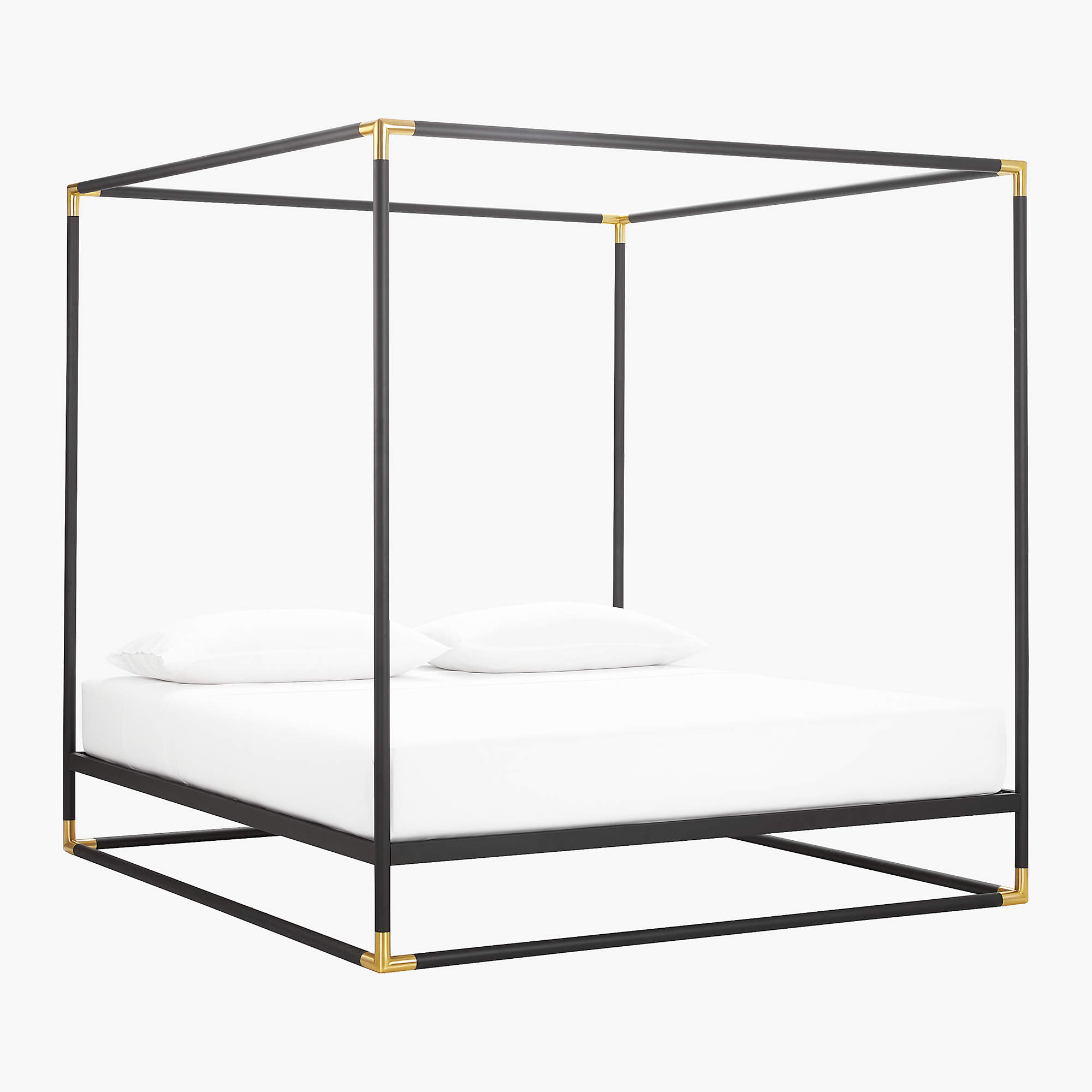 Frame Black Iron Canopy Bed CB2 Canada