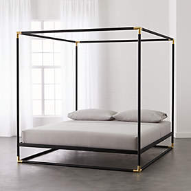 Frame Canopy California King Bed, King Canopy Bed Black