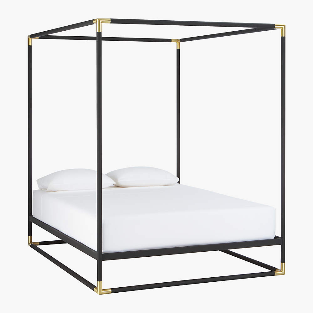 Frame Canopy Queen Bed Reviews Cb2, Metal Canopy Bed King