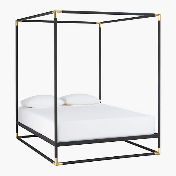 Frame Canopy Queen Bed Reviews Cb2, Queen Canopy Bed Frame Canada