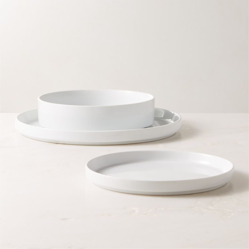 View Frank 3-Piece White Dinnerware Set With Pasta Bowl details