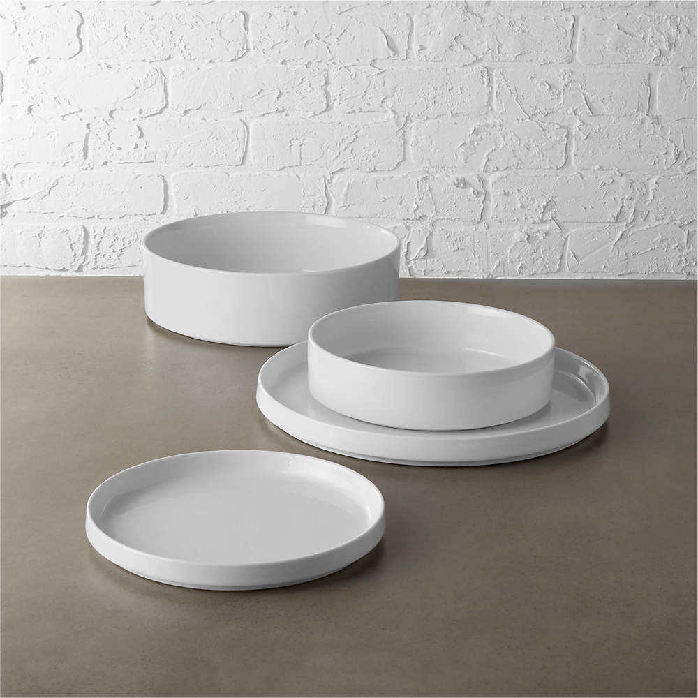 Frank Modern White Salad Plate Set of 8 + Reviews