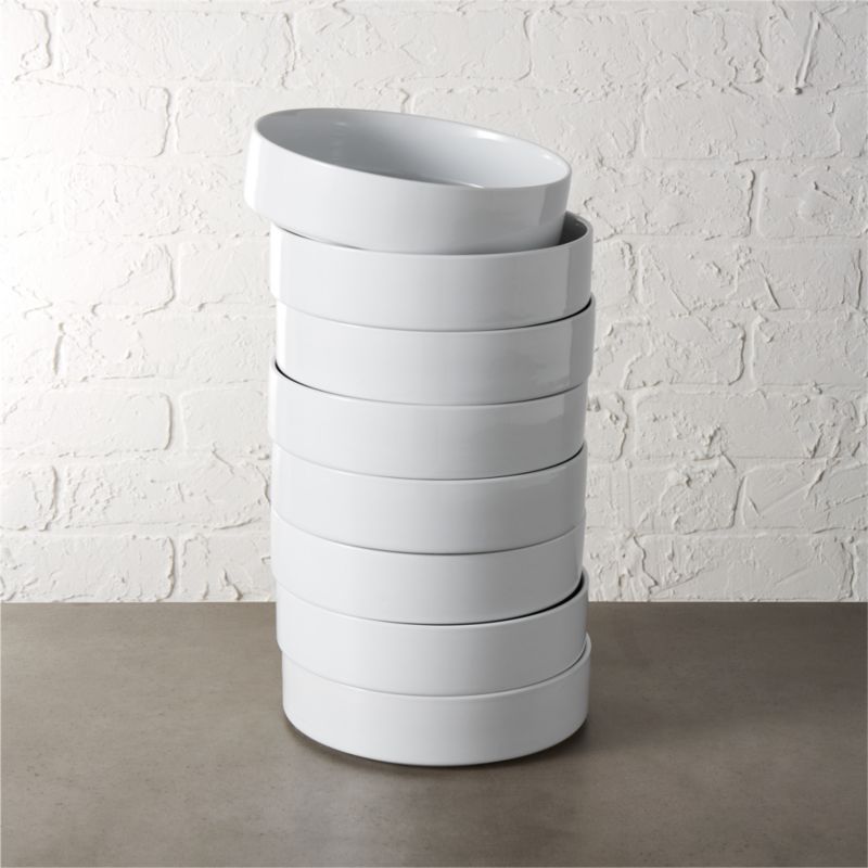 View Frank White Pasta Bowl Set of 8 details