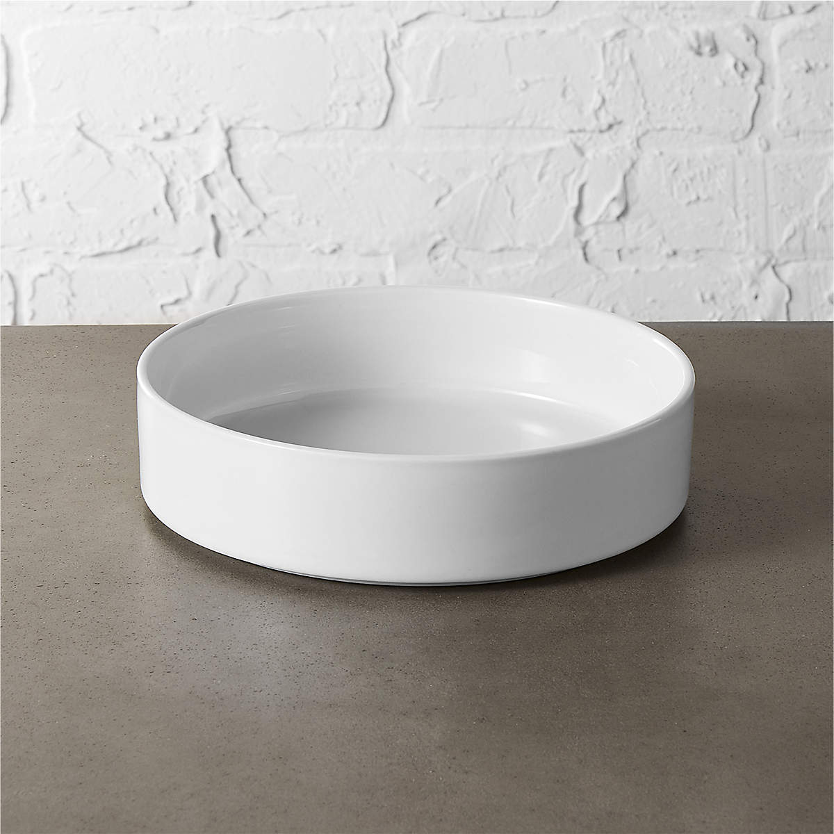 Frank Modern White Pasta Bowl + Reviews CB2