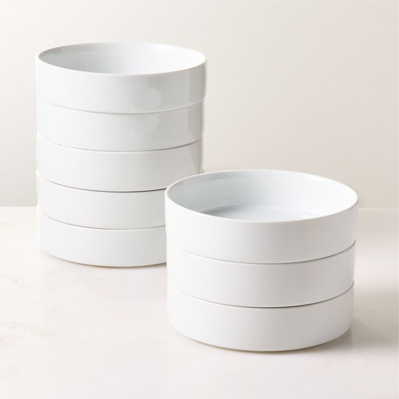 View Frank White Pasta Bowls Set of 8 details