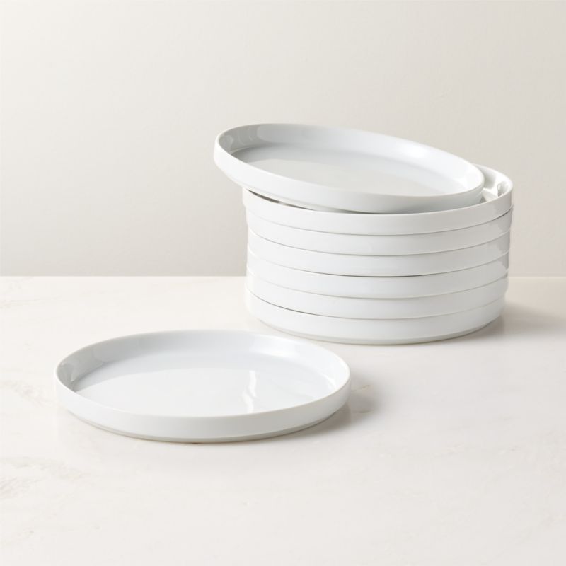 View Frank White Salad Plates Set of 8 details