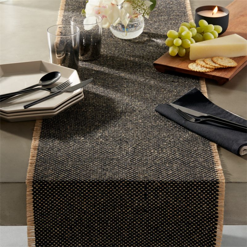 black table runners cb2