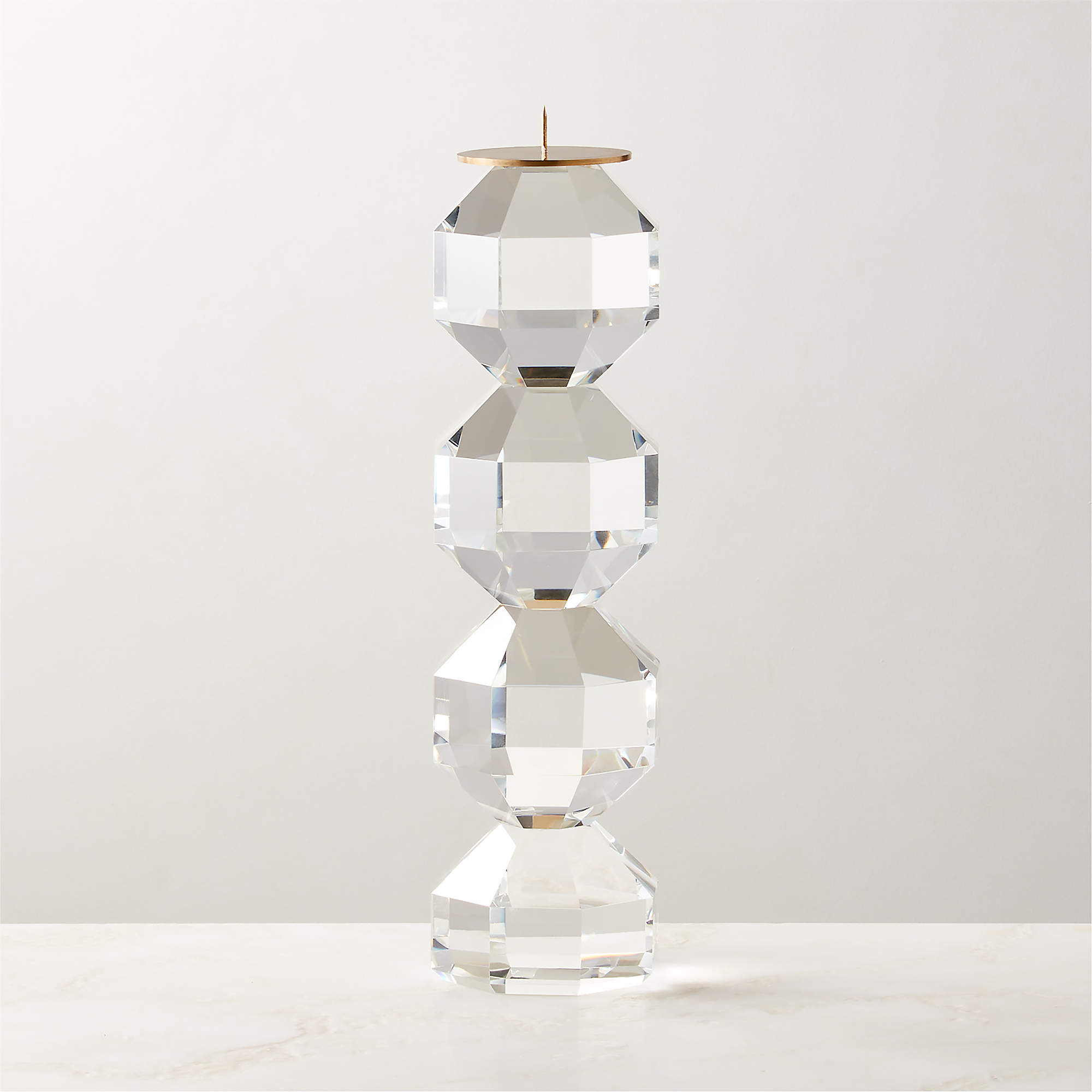 Fren Crystal Pillar Candle Holder Large CB2