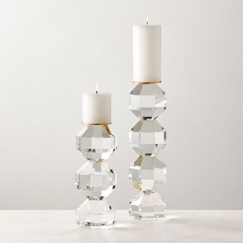 Fren Crystal Pillar Candle Holder Large - image 1 of 11