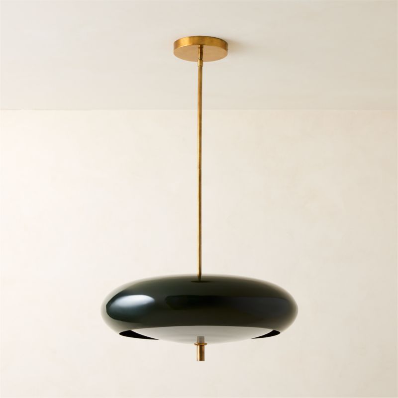 Fresco Green Enamel Pendant Light 21.7" - image 5 of 6