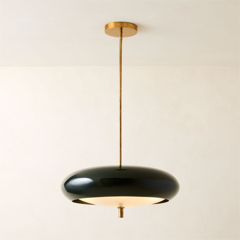 Fresco Green Enamel Pendant Light 21.7" - image 4 of 6