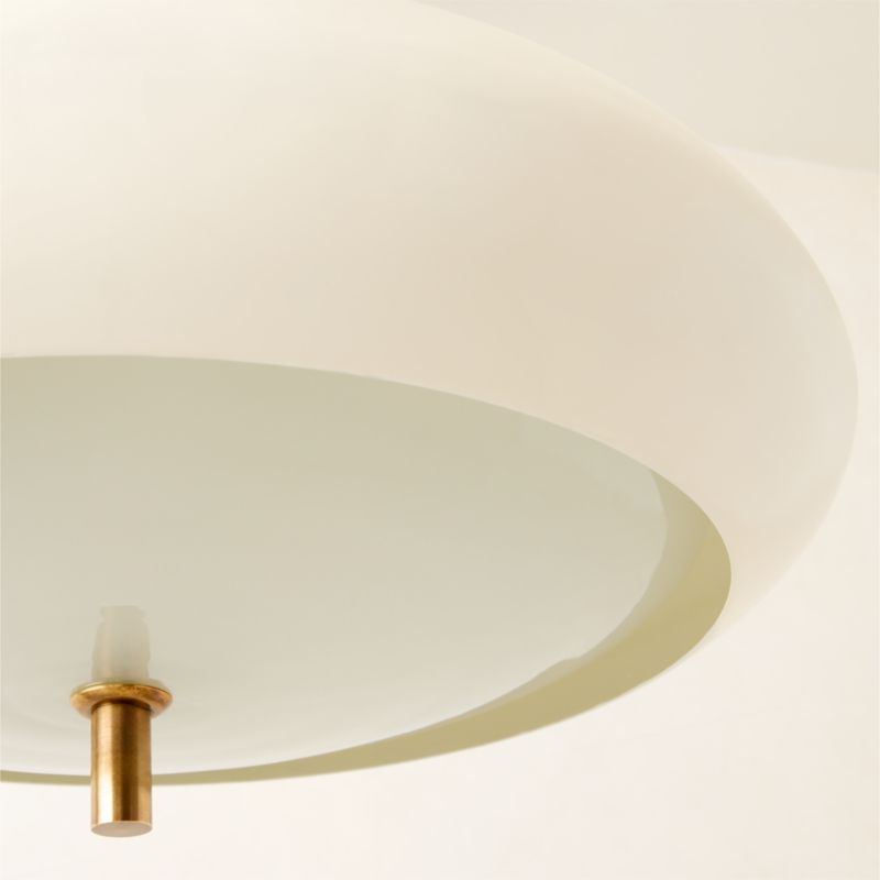 Fresco Ivory Enamel Pendant Light 21.7" - image 2 of 6