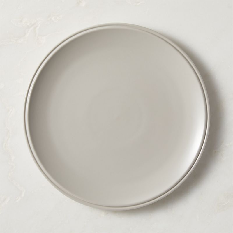Frette Grey Dinner Plate + Reviews CB2