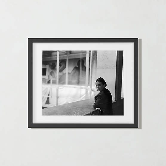 'Frida in Detroit' Photographic Print in Black Frame 17.75''x21.75''