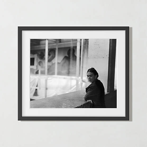 'Frida in Detroit' Photographic Print in Black Frame 38.75''x27.75''