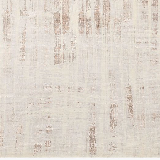 Frize Light Taupe and Cool Grey Wool and Viscose Rug Swatch 12"x12"