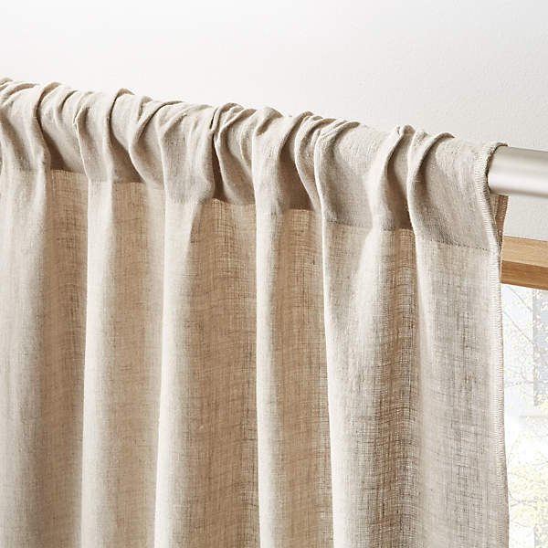 Natural Linen Curtain Panel 48 X108, 48 Inch Length Curtains