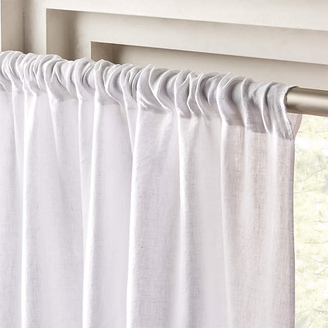 White Linen Curtain Panel 48 X84, White Linen Curtains