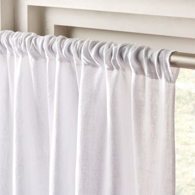 Sheer Curtains Cb2 White Linen Curtain Panel