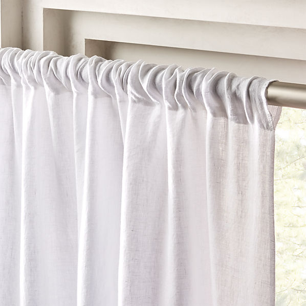 White Linen Curtain Panel 48 X84 Reviews Cb2 White Linen Curtain Panel 48 X84