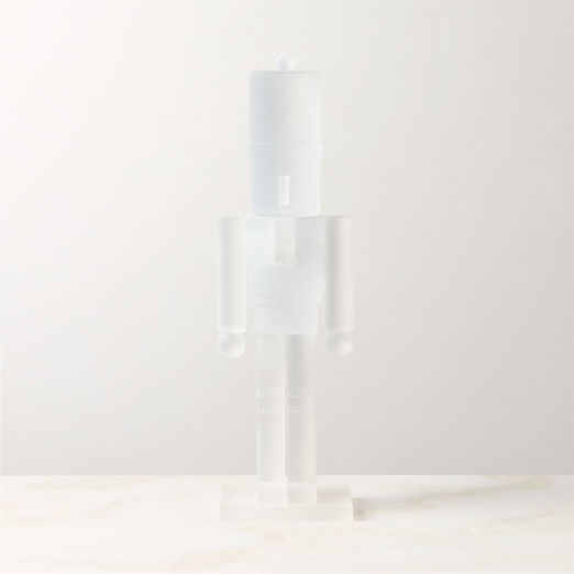 Frosted Acrylic Christmas Nutcracker 11.5"