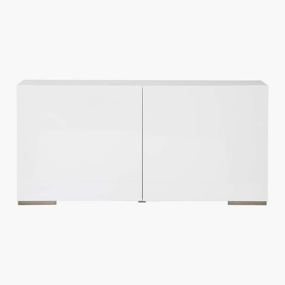 White high on sale gloss credenza