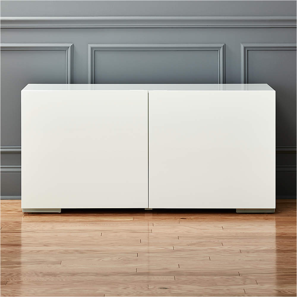 Cb2 white deals lacquer dresser