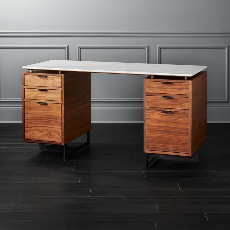 Fullerton Modular Desk With 2 Drawers Reviews Cb2