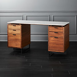 Modern Office Furniture Cb2 Fullerton Modular Desk With 2 Drawers