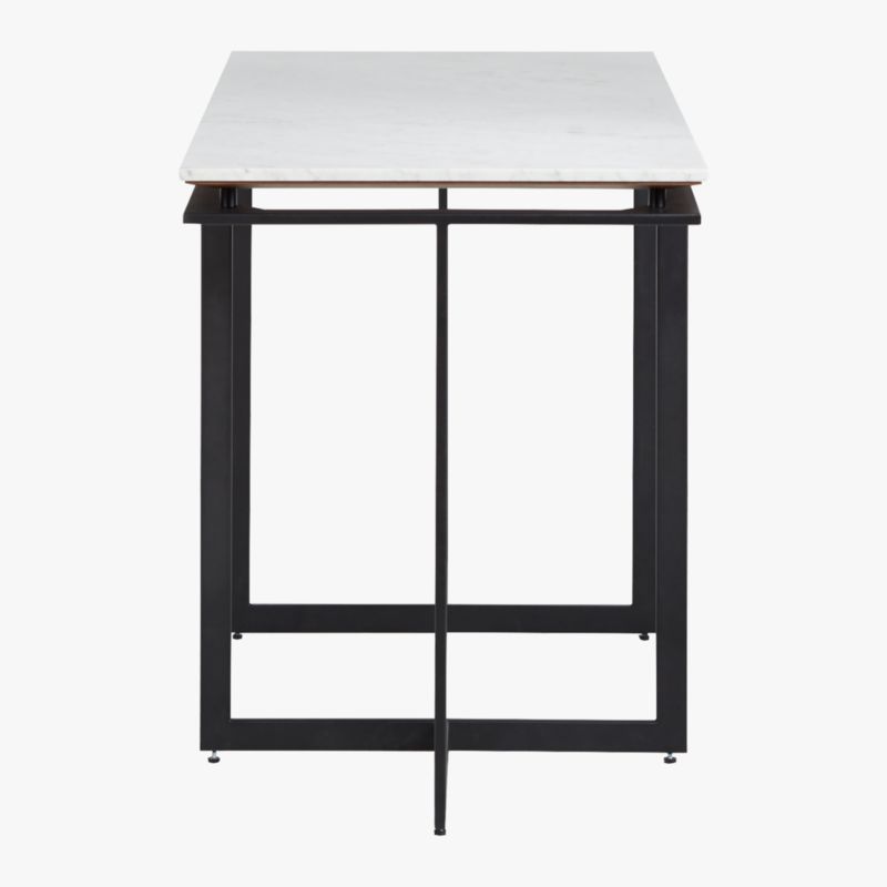 Fullerton Black Metal Desk with White Marble Top - image 5 of 9