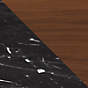 Black Marble Top/Walnut Drawer