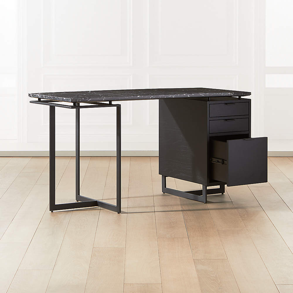 marble desk cb2