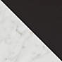 White Marble Top/Black Oak Drawer
