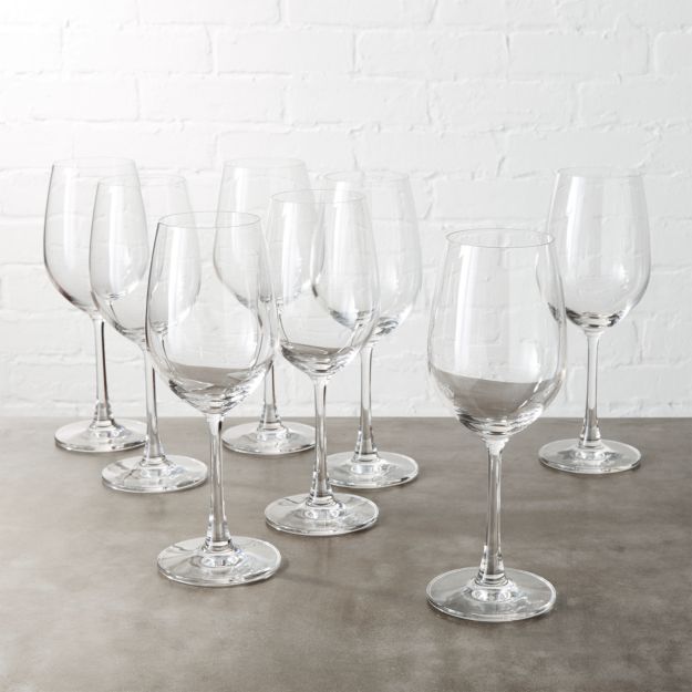 Set of 8 Fulton White Wine Glasses + Reviews CB2