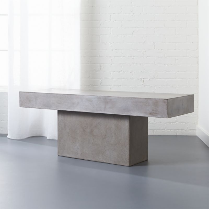 Cement Tables Cb2 Fuze Grey Bench