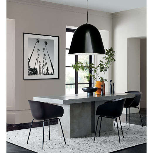 'Palm Trees Road' Photographic Print in Black Frame