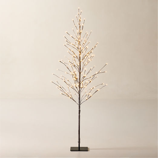 Faux Birch Pre-Lit LED Tree 5'
