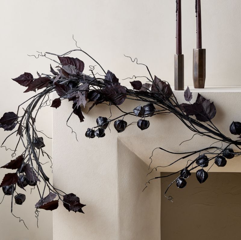 Faux Black Chinese Lantern Halloween Botanical Set - image 2 of 4