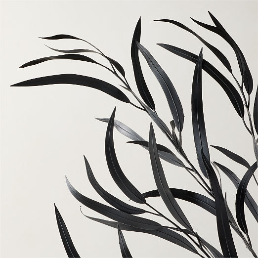 Faux Black Eucalyptus Stem 40"