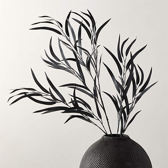 Faux Black Eucalyptus Stem 40"