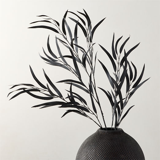 Faux Black Eucalyptus Stem 40"