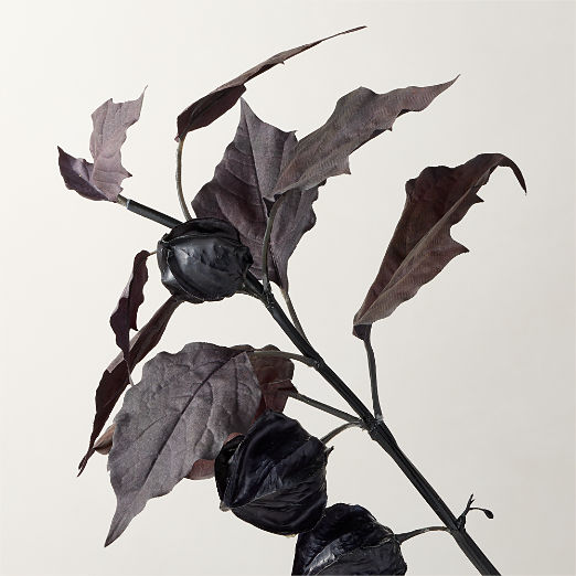 Faux Black Chinese Lantern Stem 27"