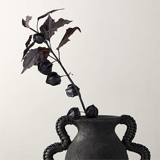 Faux Black Chinese Lantern Stem 27"