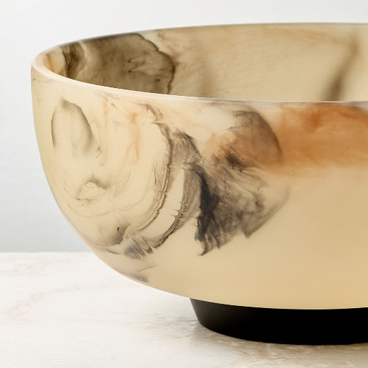 Faux Horn Resin Decorative Bowl Small