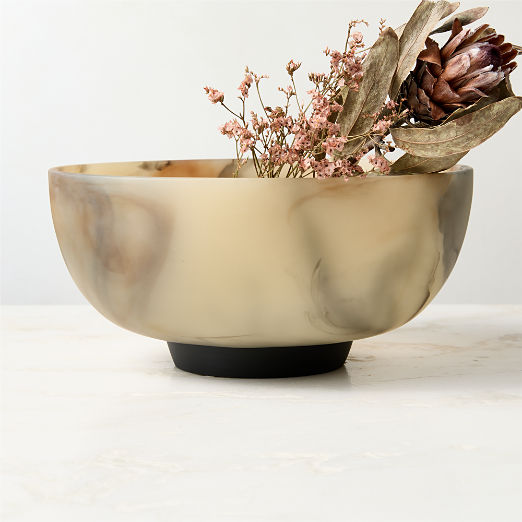 Faux Horn Resin Decorative Bowl Small